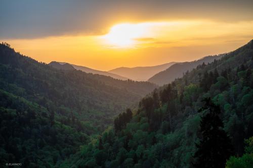 A perfect sunset in Great Smoky National Park, TN.