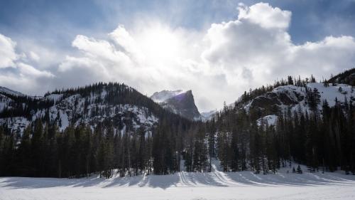 Clouds finally broke above Bear Lake, RMNP