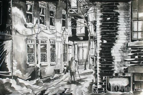 Crazy City Illustration - of a city photographer