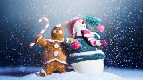 [1920×1080] snowman with cANdy
