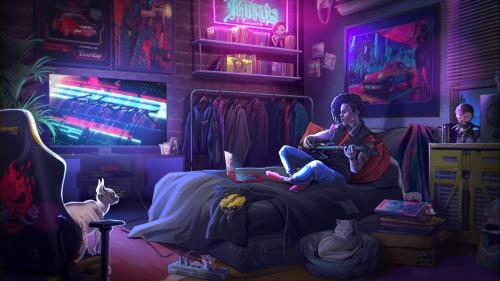 Cyberpunk room