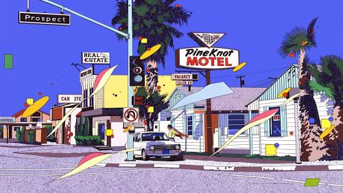 原画 PINE KNOT MOTEL, since 1982 by Eizin Suzuki