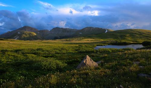 Evening storm rolls in over Independence Pass, Colorado