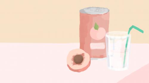 loose minimalistic peach soda