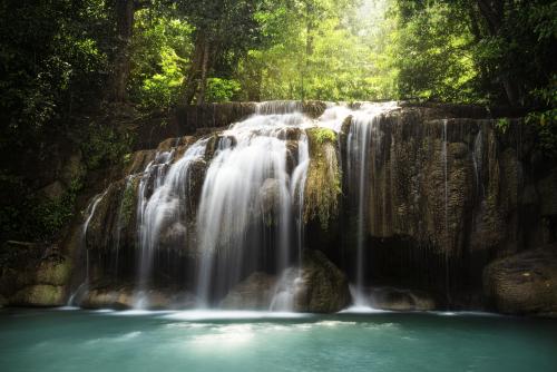 Waterfall in Erawan National Park, Thailand