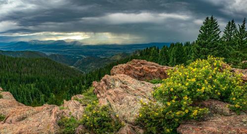 Western rain viewed from mount greenhorn wilderness