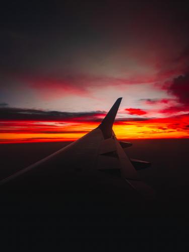 Sunset from plane is very beautiful!