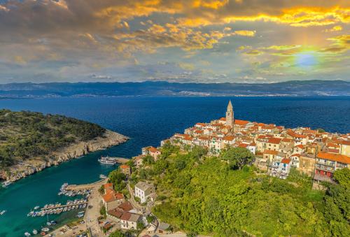 Sunset over Vrbnik, Croatia