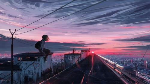 Anime Sunset