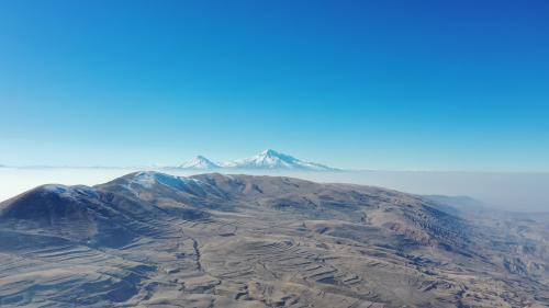 Mount Ararat seen from the mountains of Armenia