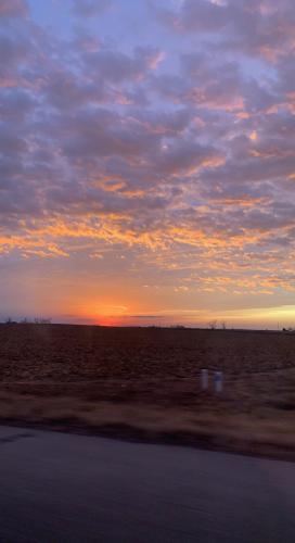 Central Iowa, sunset