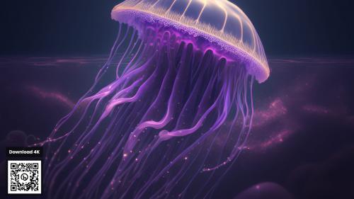 Jellyfish in The Mysterious Deep Sea AI GENERATED