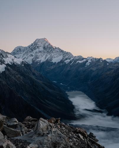 Hooker Valley from Mt Ollivier, New Zealand