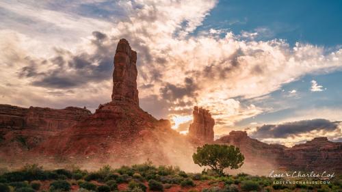 Sand and Clouds in Valley of the Gods, Southern Utah