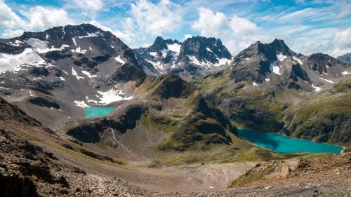 Perfect day for hiking in the Verwall group, Austria