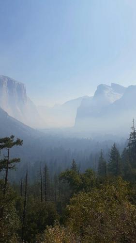 Smoke from the fire in Yosemite