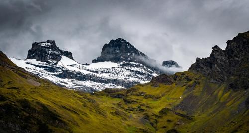 Wendenstöcke Peaks as seen from Trübsee, Switzerland