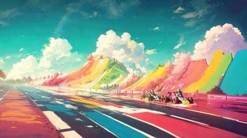 Rainbow Road Mountains