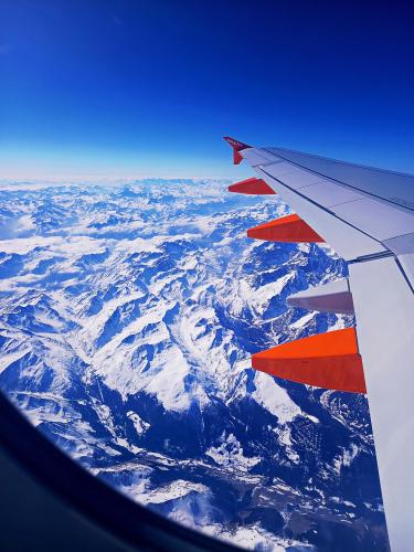 Flying over the alps