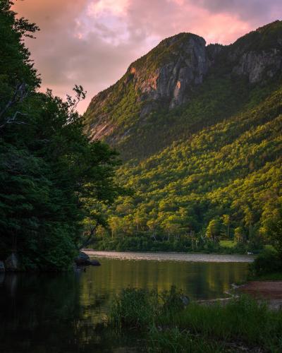 Golden Hour at Echo Lake, New Hampshire