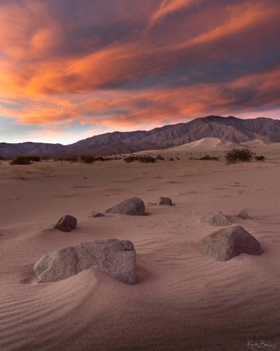 Sunset in the Death Valley Wilderness.