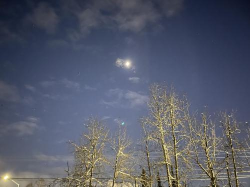 The moon from Fairbanks, Ak