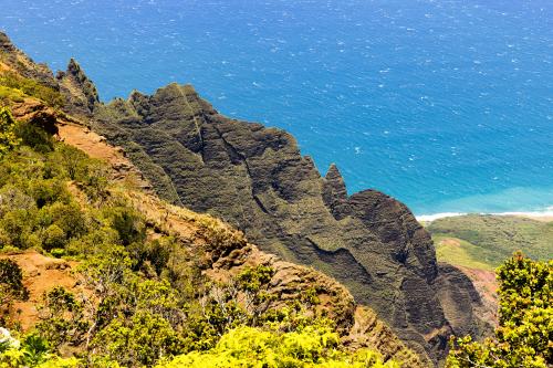 The knife-edge ridges above Kalulua Valley, Kauai