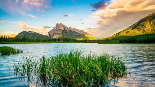 Mt. Rundle and the Vermillion Lakes at Banff National Park, Canada