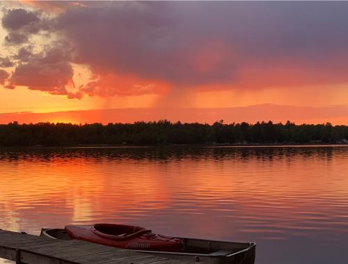 Sunset with Rain in the Distance. NE MI, US