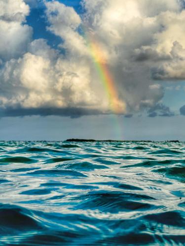 Rainbow in the ocean, Key West, FL.