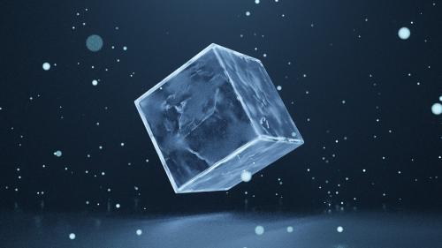 Cube inside frozen cube