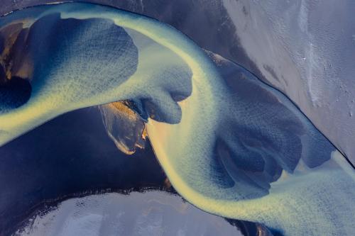 Glacial River on the South Coast of Iceland