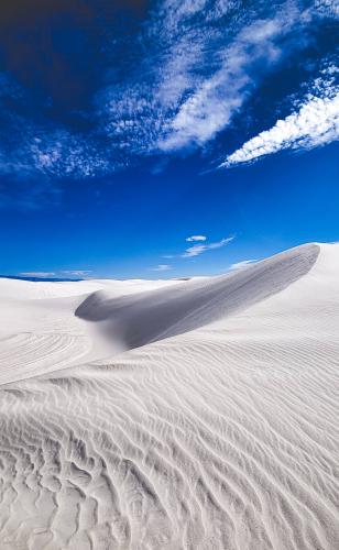 A non-panoramic view of White Sands National Park, New Mexico