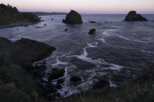 A twilight scene from Trinidad, CA