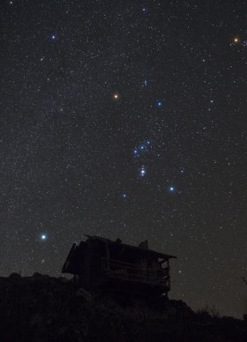 I captured Orion Constellation over an abandoned vineyard house