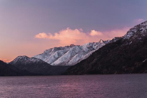 Sunrise and Alpenglow over Stehekin Wa