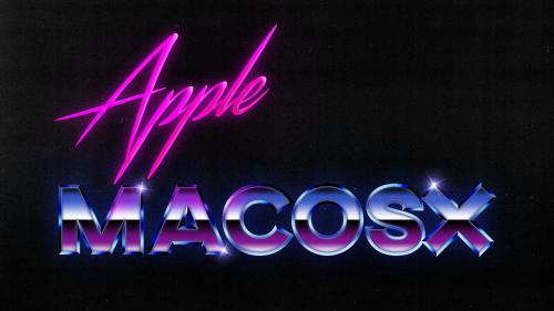 Synthwave Apple MacOSX