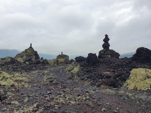 Mount Batur, Bali, Indonesia. Lave rock field