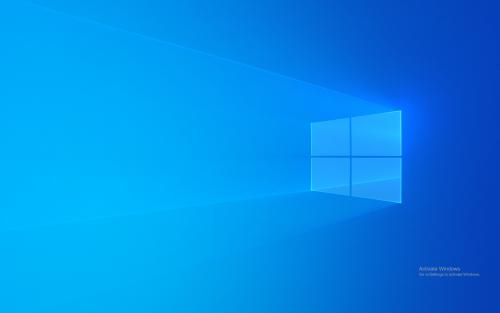 Default windows 10 wallpaper with activate windows watermark