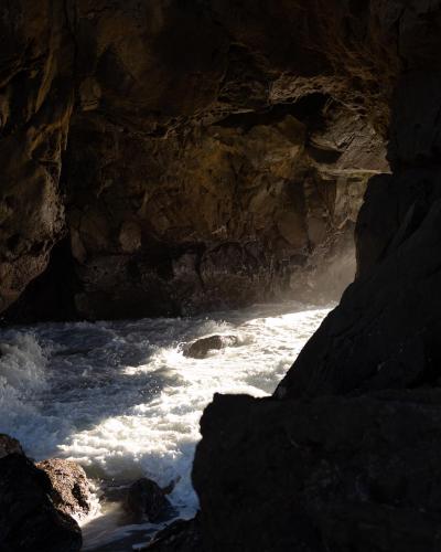 Inside a sea cave. Pfeiffer Beach, California