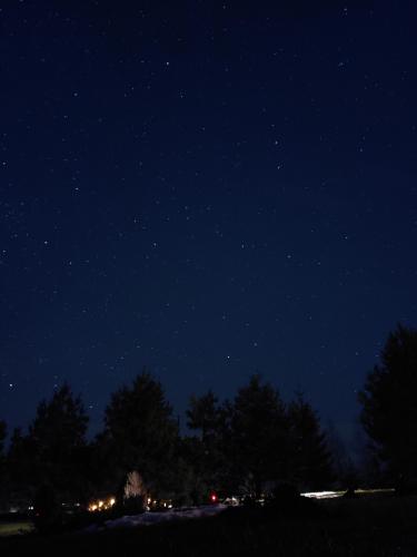 Due to the cloudy weather weather near the city the cloud have suppresed all the lights from the city. I have never seen so manny and bright stars in my life