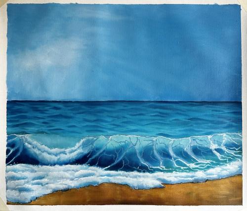 Seascape with oil , me 2023