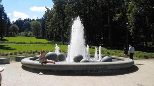 Fountain with spheres in Polanica-Zdrój, Poland