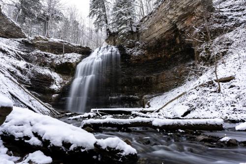 Snowy Tiffany Falls, Canada