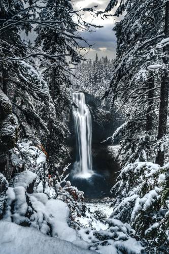 Salt Creek Falls in a winter’s snow. Oregon, USA   @zanexdaniel
