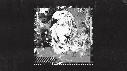 Black Abstract Glitch