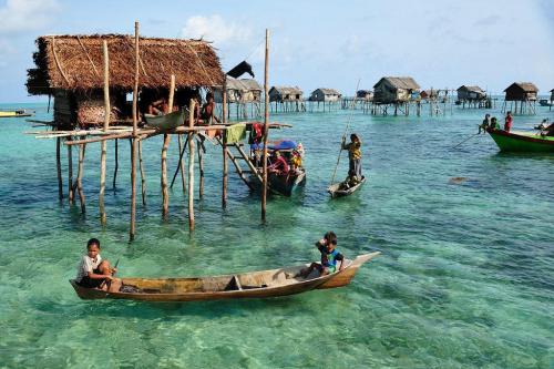 A Badjao village, Sulu Sea, Philippines