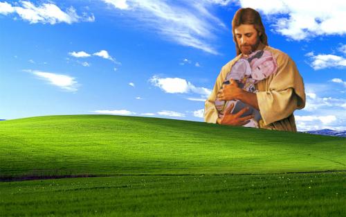 Jesus carrying Astolfo x XP