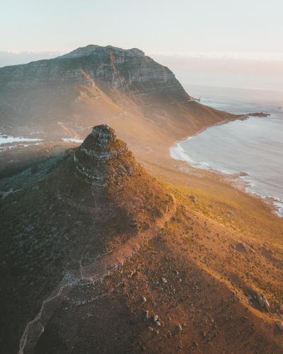 Birds eye view on little Lions Head in South Africa