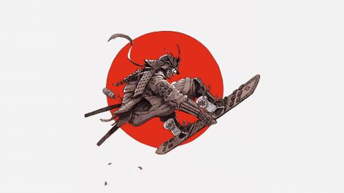 "Snow Samurai" by Kev Chu｜@BananachuArt